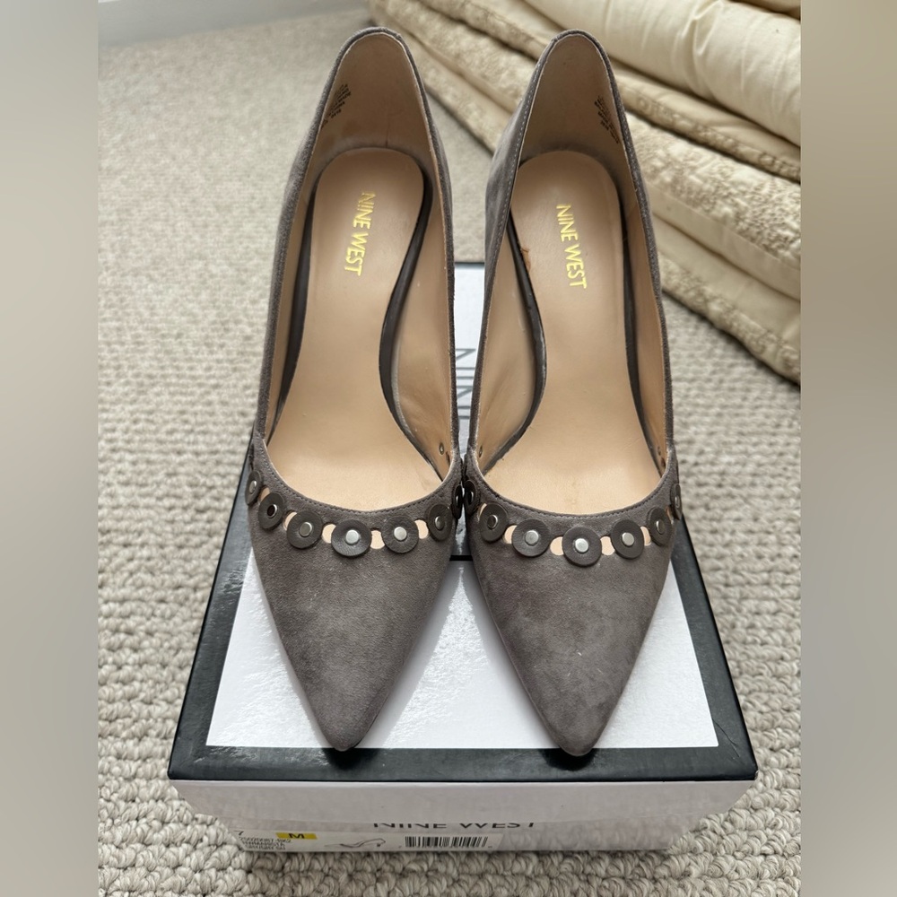 Nine West - Gray Suede Stilettos (7)